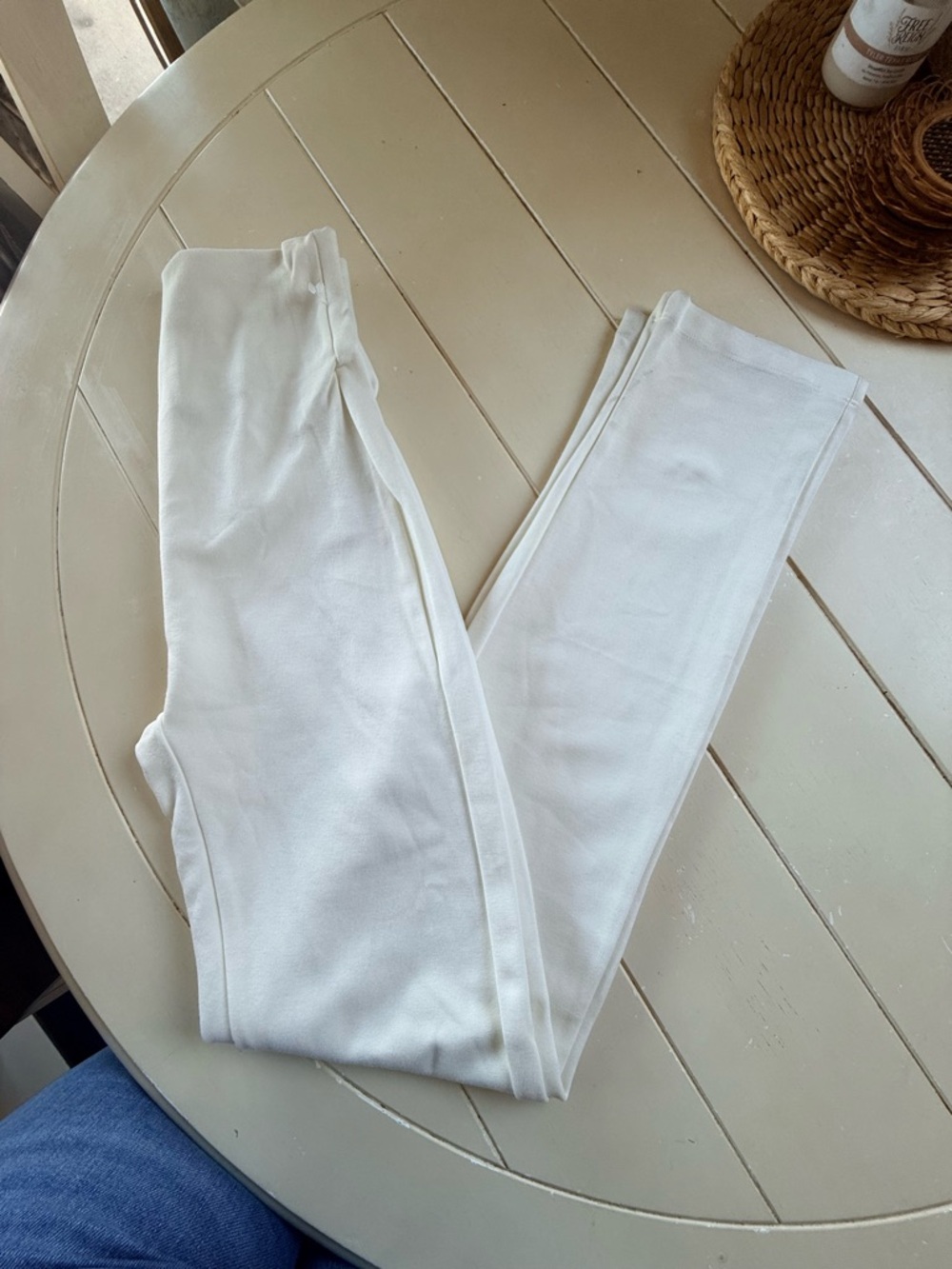 LESET Cream High-Waist Leggings